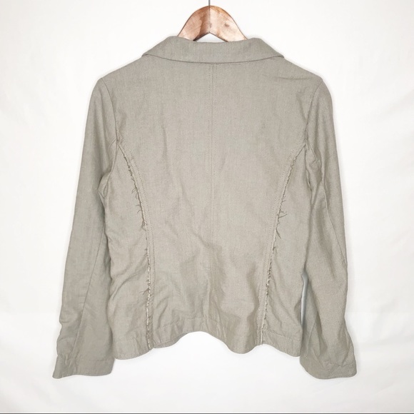 Poleci Distressed button front jacket blazer 8 - Picture 5 of 7